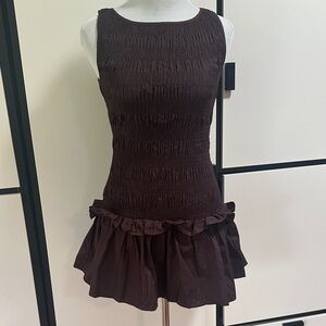 Peppermayo Chocolate Garden Kisses Mini Dress NWT